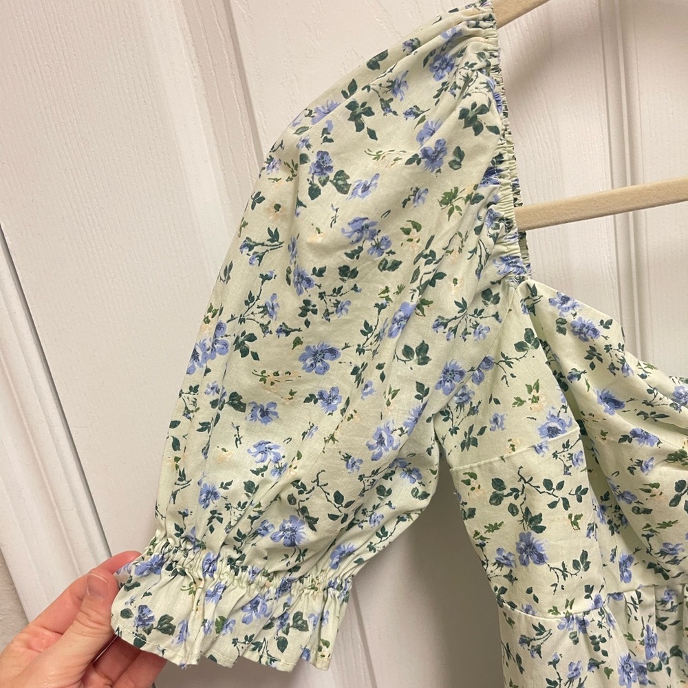 Abercrombie & Fitch Green Floral Midi Dress - Picture 5 of 13